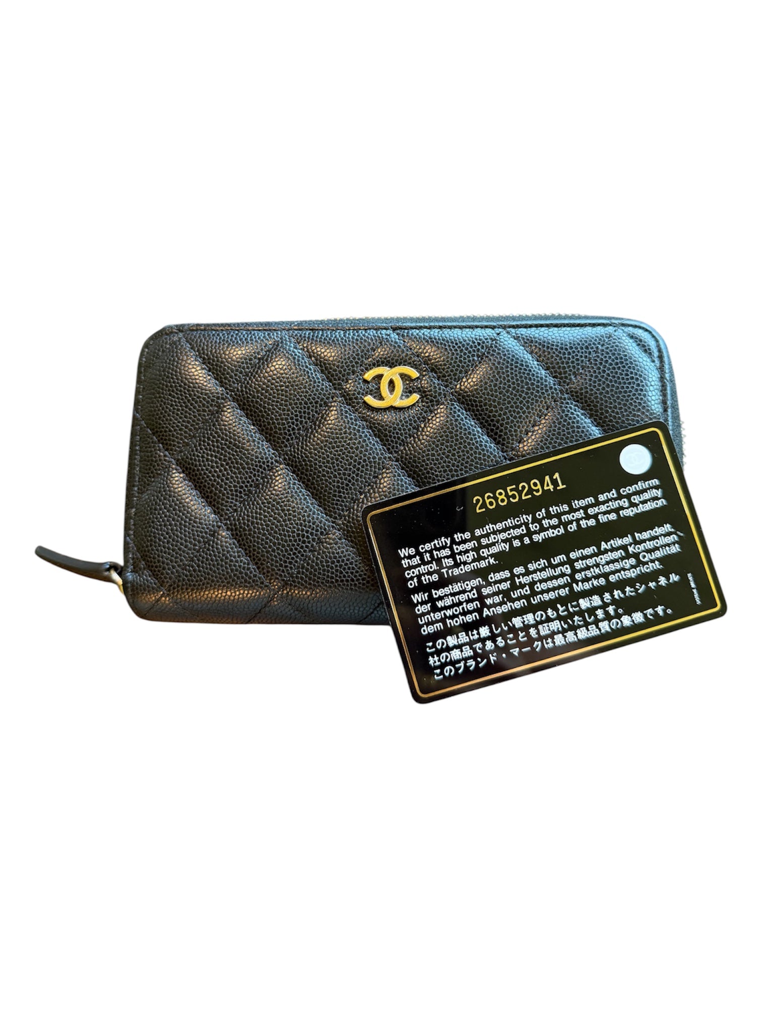 CHANEL Caviar Medium Zip Wallet