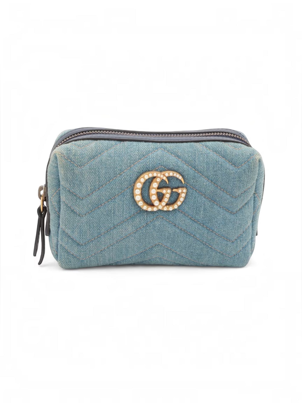 Gucci Matelassé Pearly GG Marmont Cosmetic Case