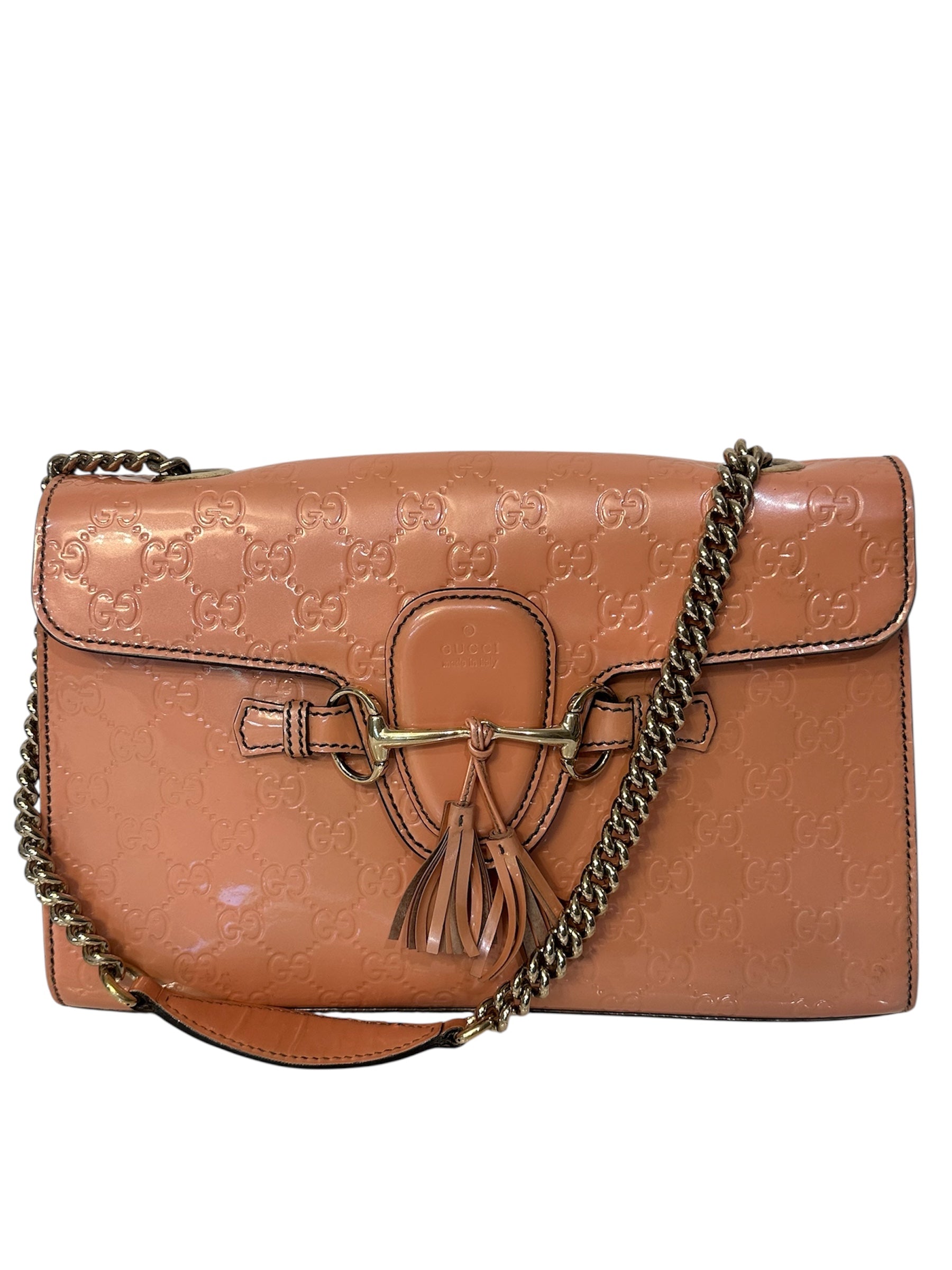 Gucci Emily Patent Leather Shoulder Bag