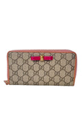 Gucci GG Supreme Ribbon Zippy Wallet