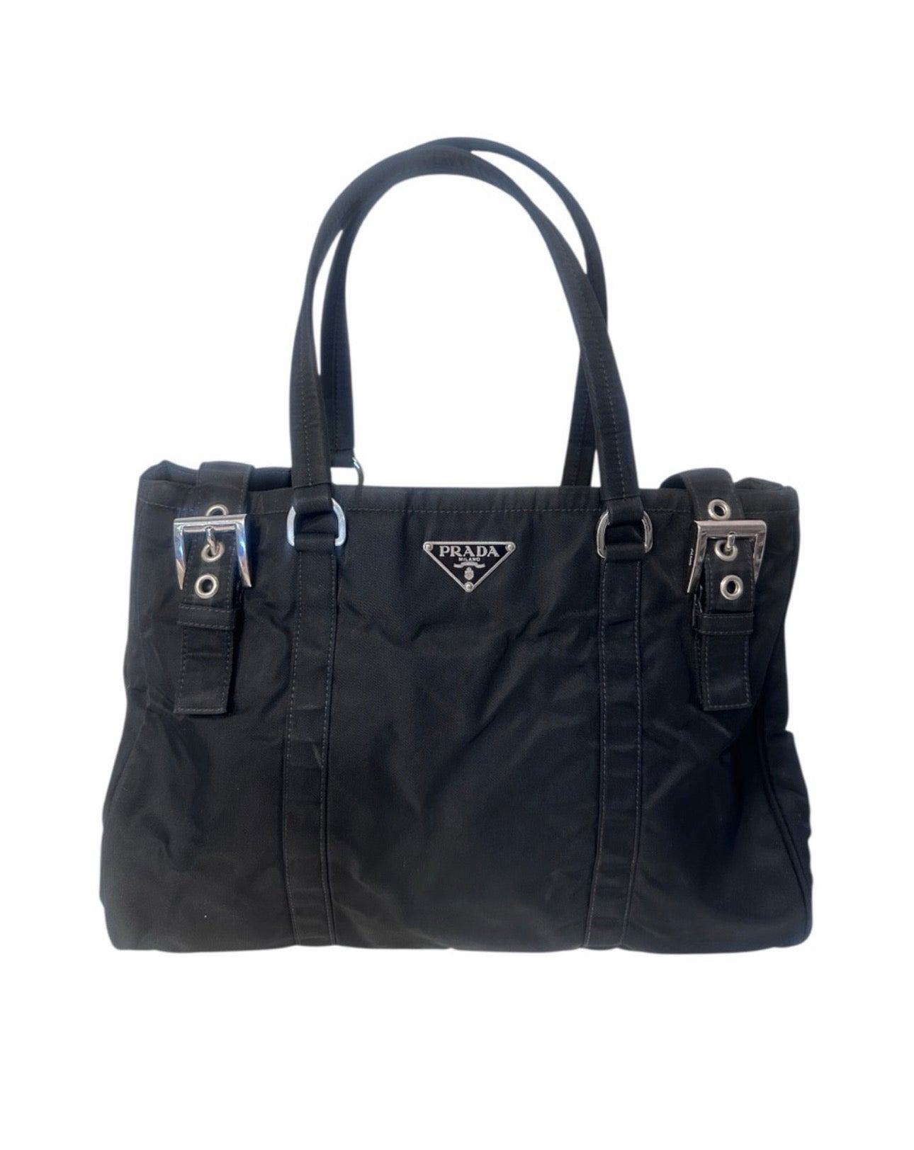 Prada Nylon Buckle Tote