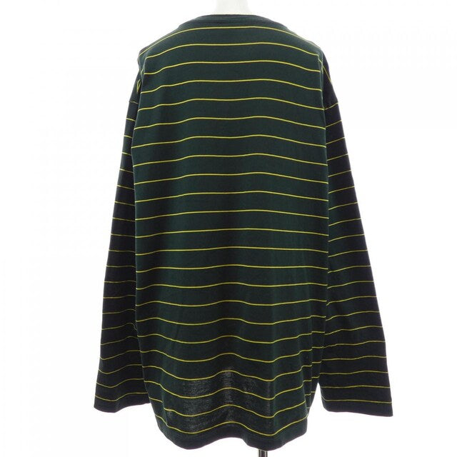 MIU MIU Long Sleeve Striped Logo T Shirt