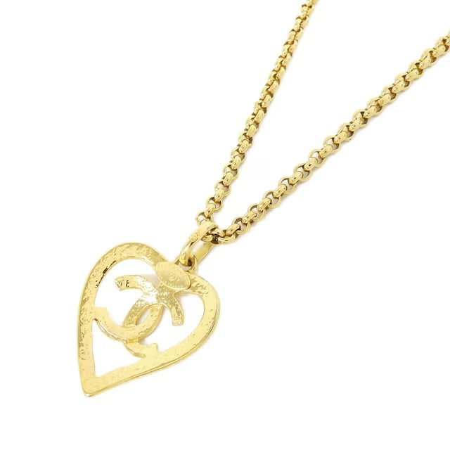 Chanel Vintage 1995 CC Heart Necklace