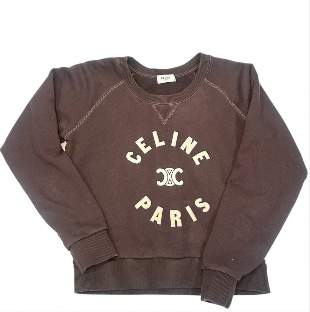 Celine Triomphe Crewneck Sweatshirt