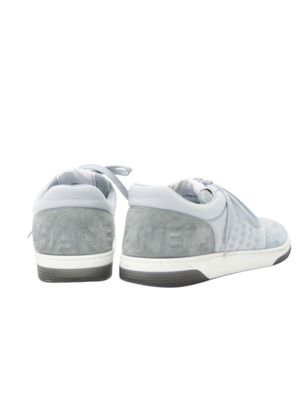 Chanel Suede Studded Logo Sneakers