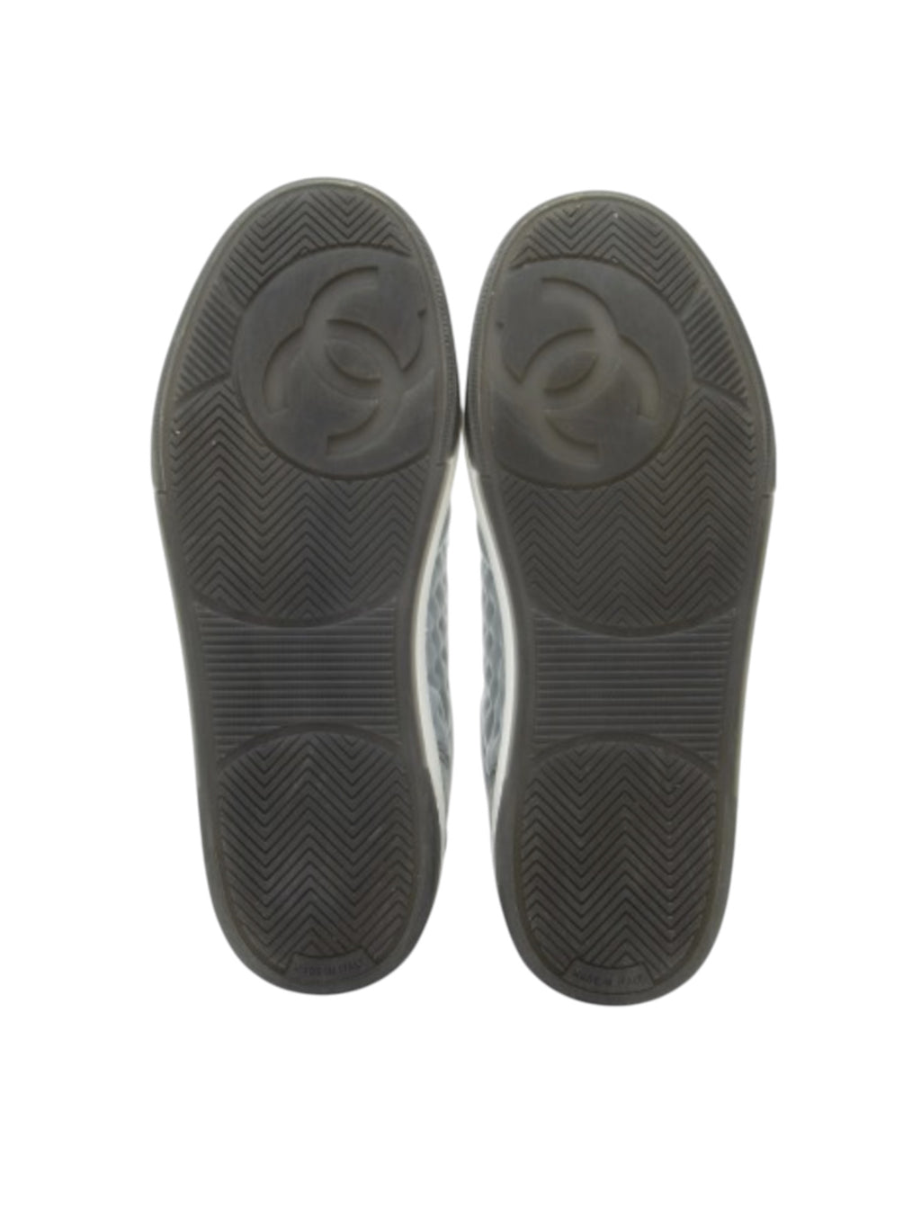 Chanel Suede Studded Logo Sneakers