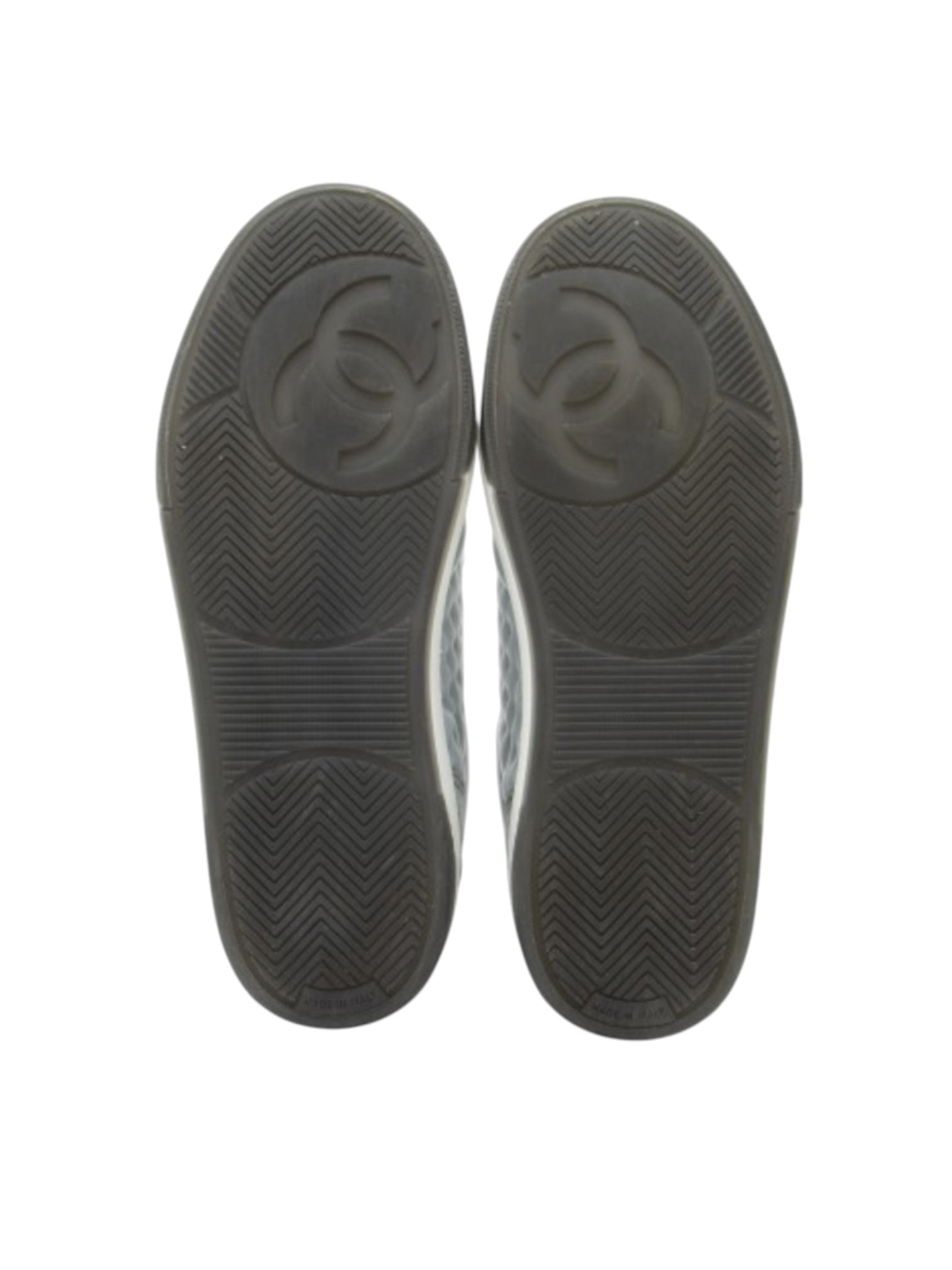 Chanel Suede Studded Logo Sneakers
