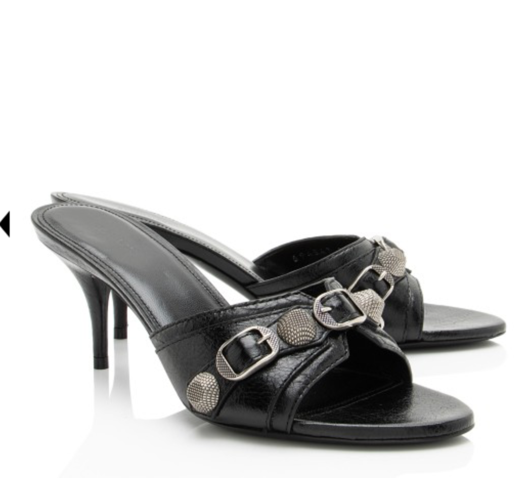 Balenciaga Agneau Arena Cagole Slide Sandals