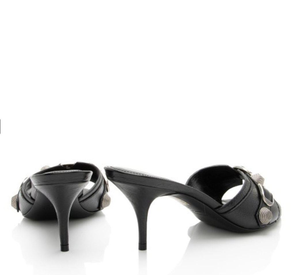 Balenciaga Agneau Arena Cagole Slide Sandals