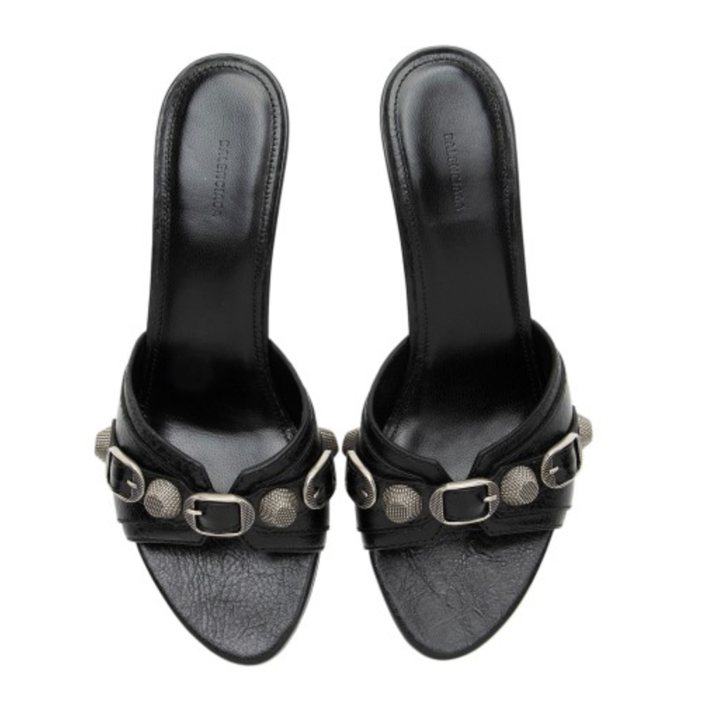 Balenciaga Agneau Arena Cagole Slide Sandals