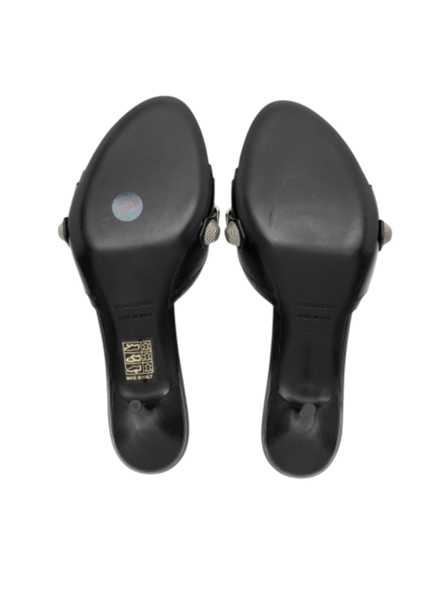 Balenciaga Agneau Arena Cagole Slide Sandals