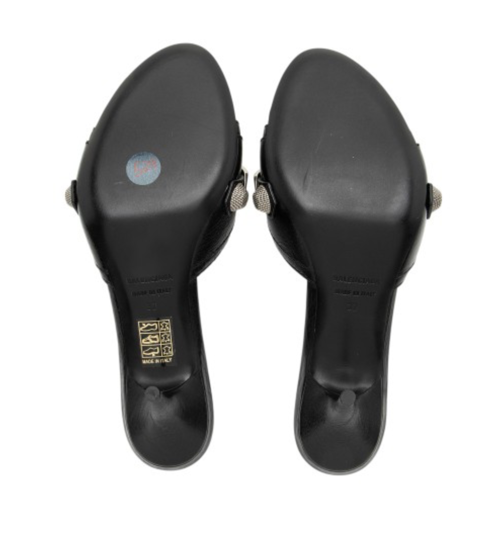 Balenciaga Agneau Arena Cagole Slide Sandals