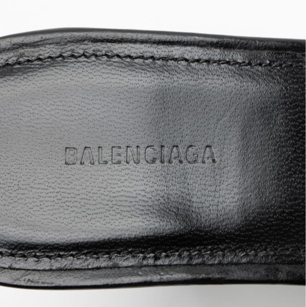 Balenciaga Agneau Arena Cagole Slide Sandals