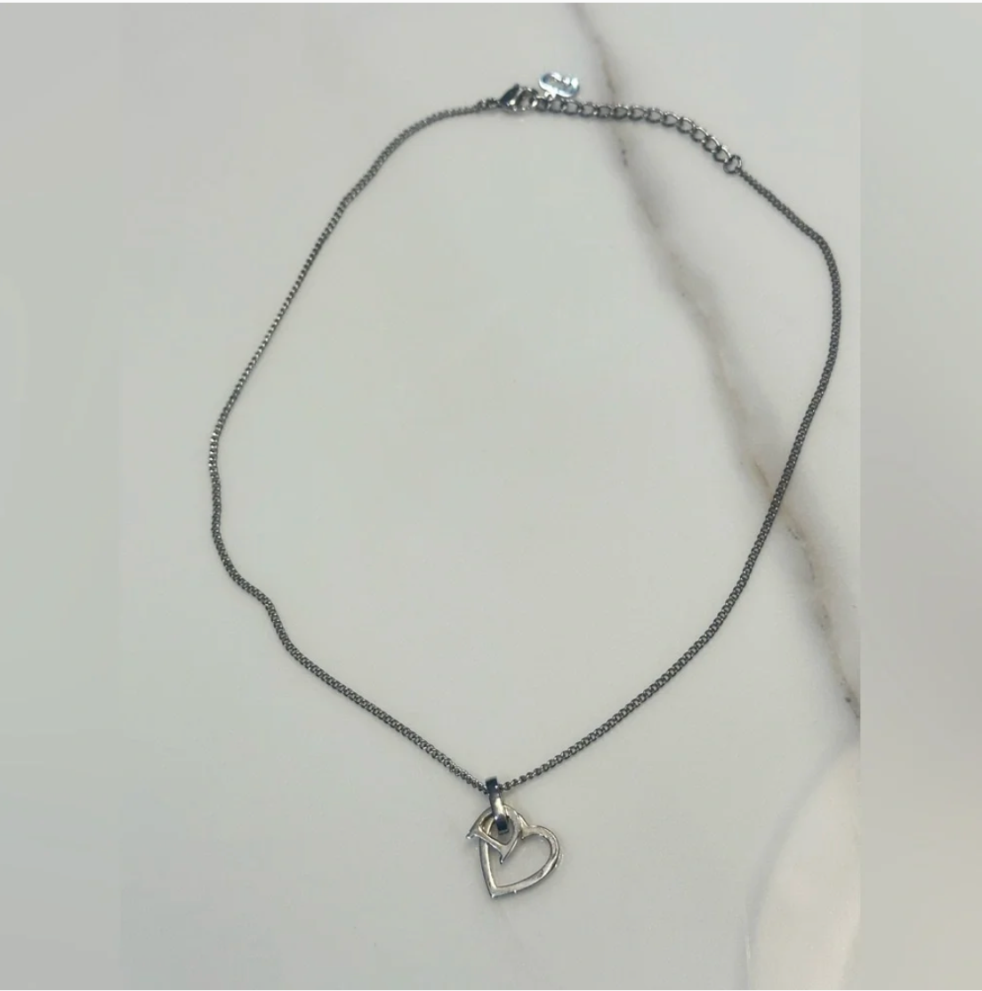 Christian Dior Heart Logo Necklace