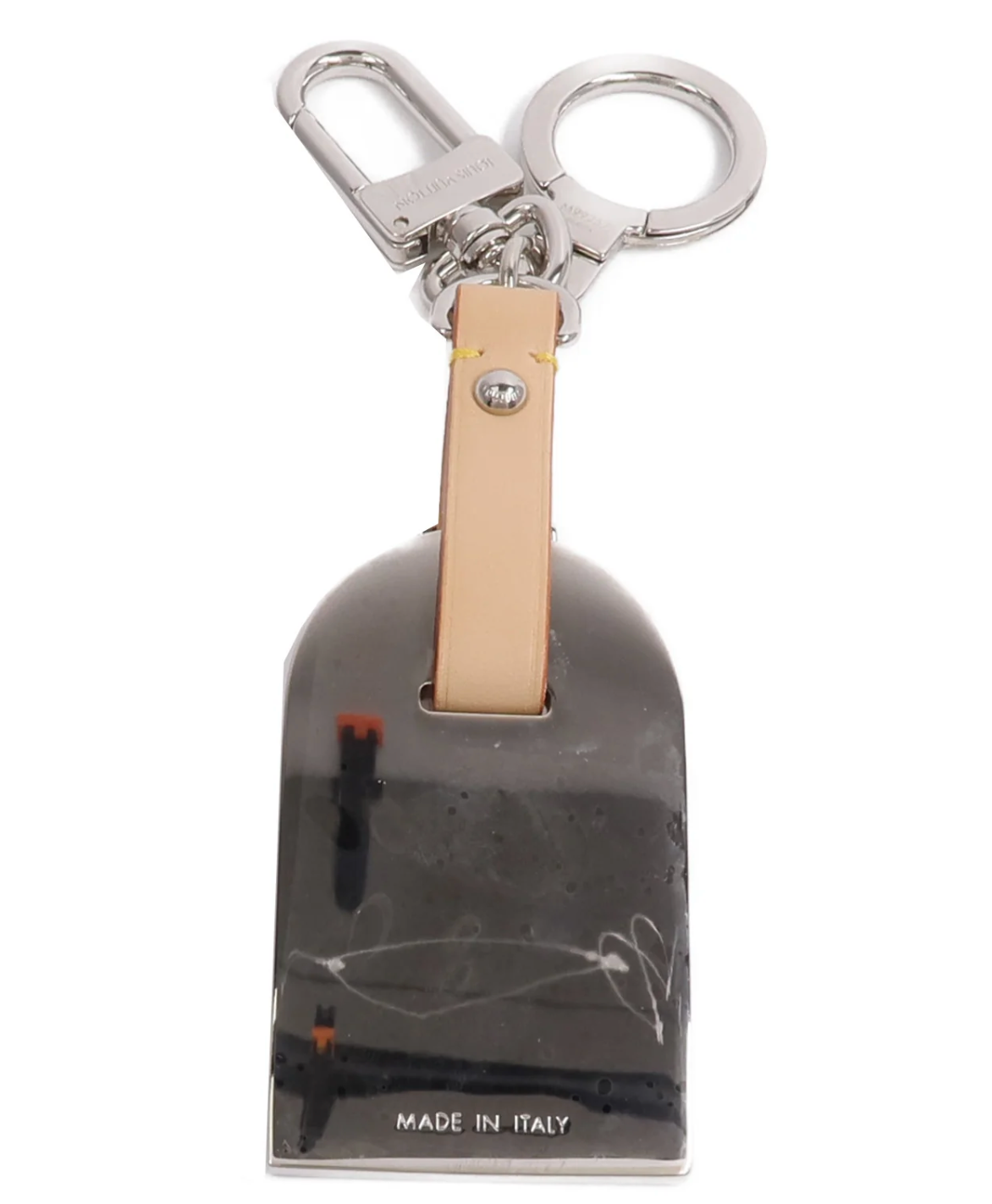 Louis Vuitton Metal Luggage Tag Key Chain & Bag Charm