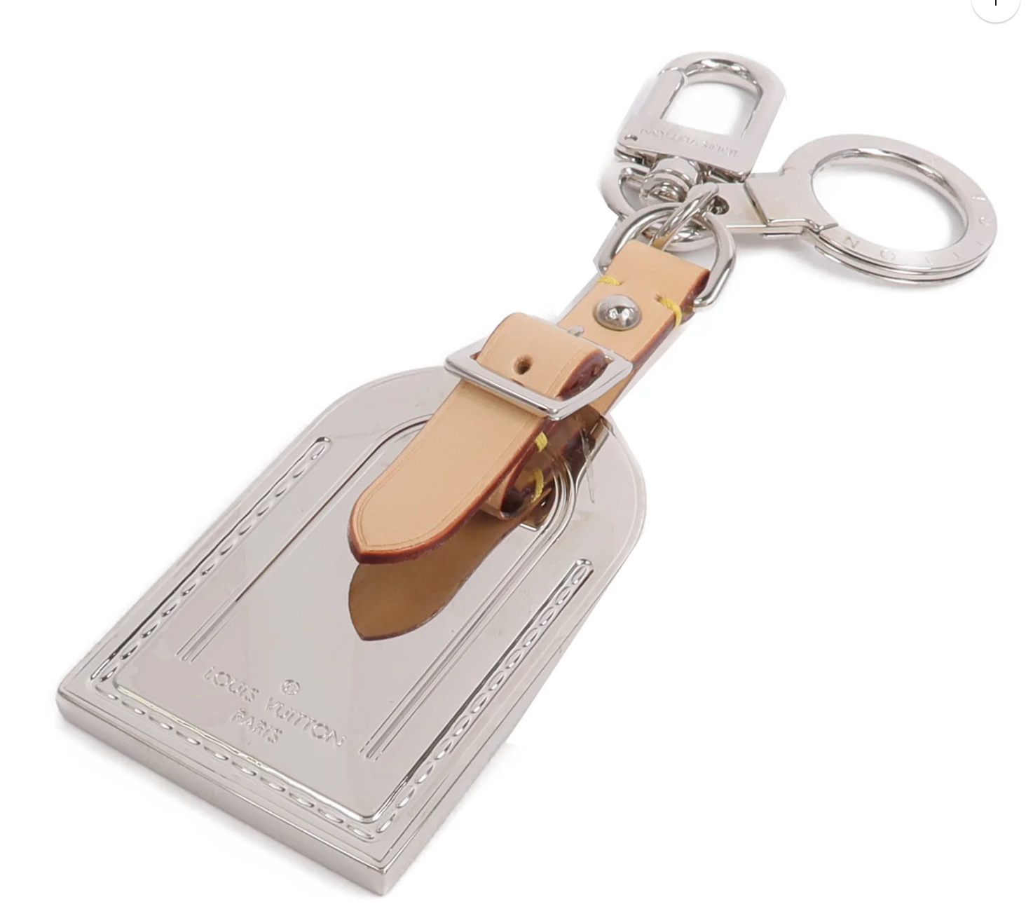 Louis Vuitton Metal Luggage Tag Key Chain & Bag Charm