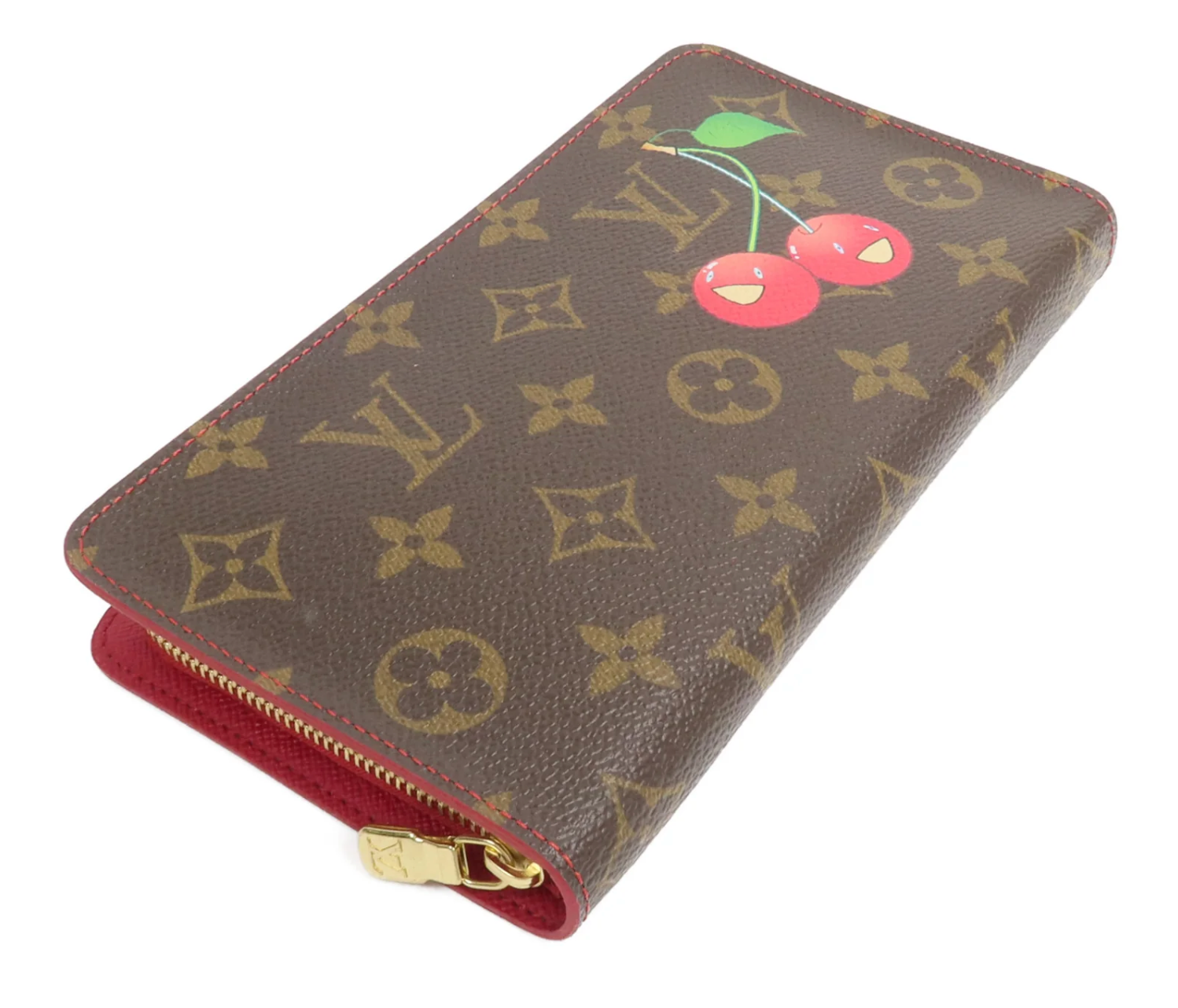 Louis Vuitton x TM Monogram Cherry Porte Monnaie Zip Wallet
