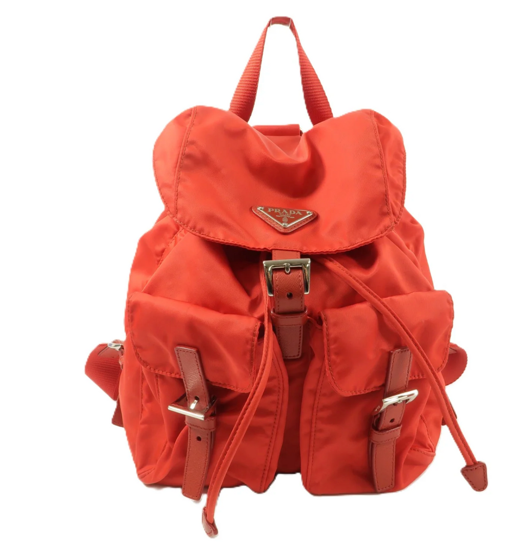 Prada Tessuto Nylon Double Pocket Backpack