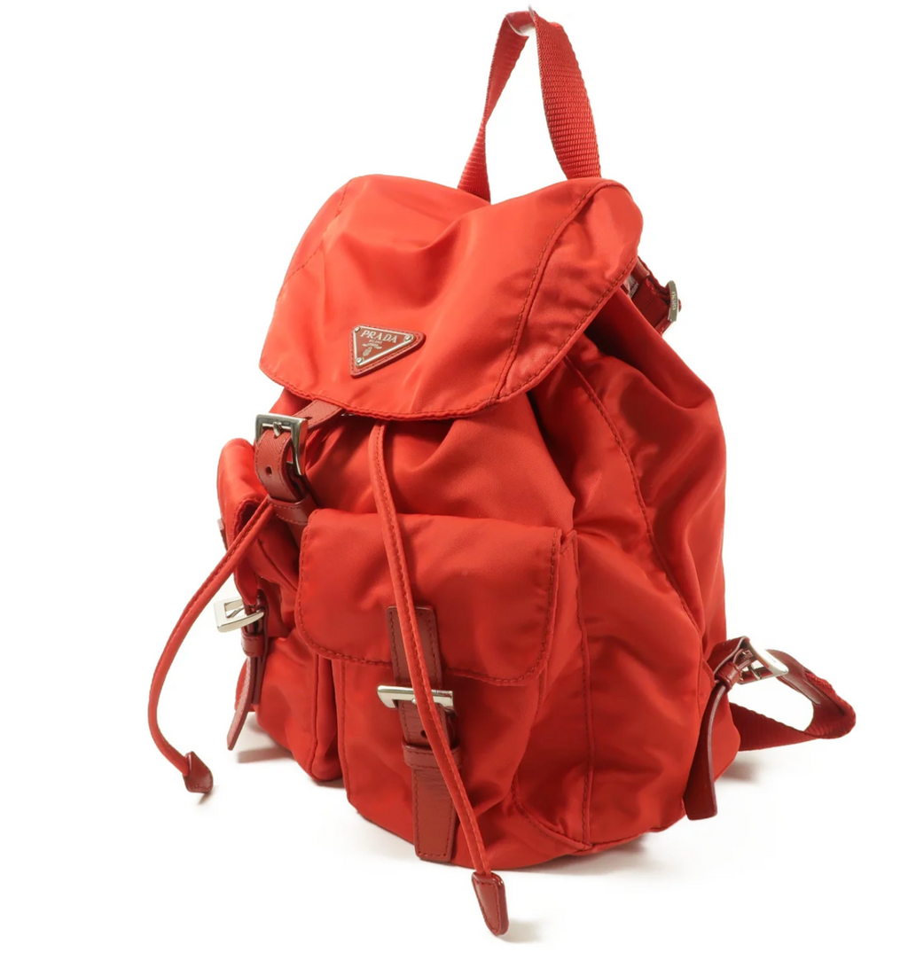Prada Tessuto Nylon Double Pocket Backpack