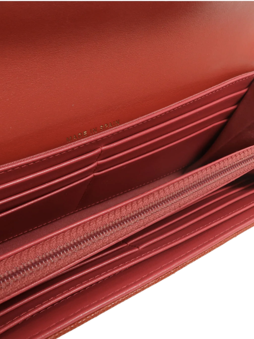 Chanel CC Filigree Flap Caviar Wallet Red