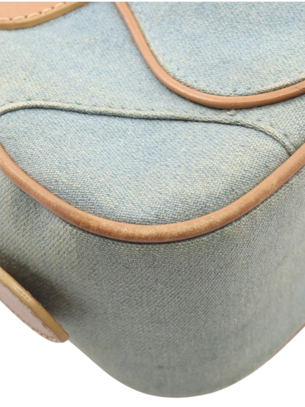 Christian Dior Denim Double Saddle Bowler Bag