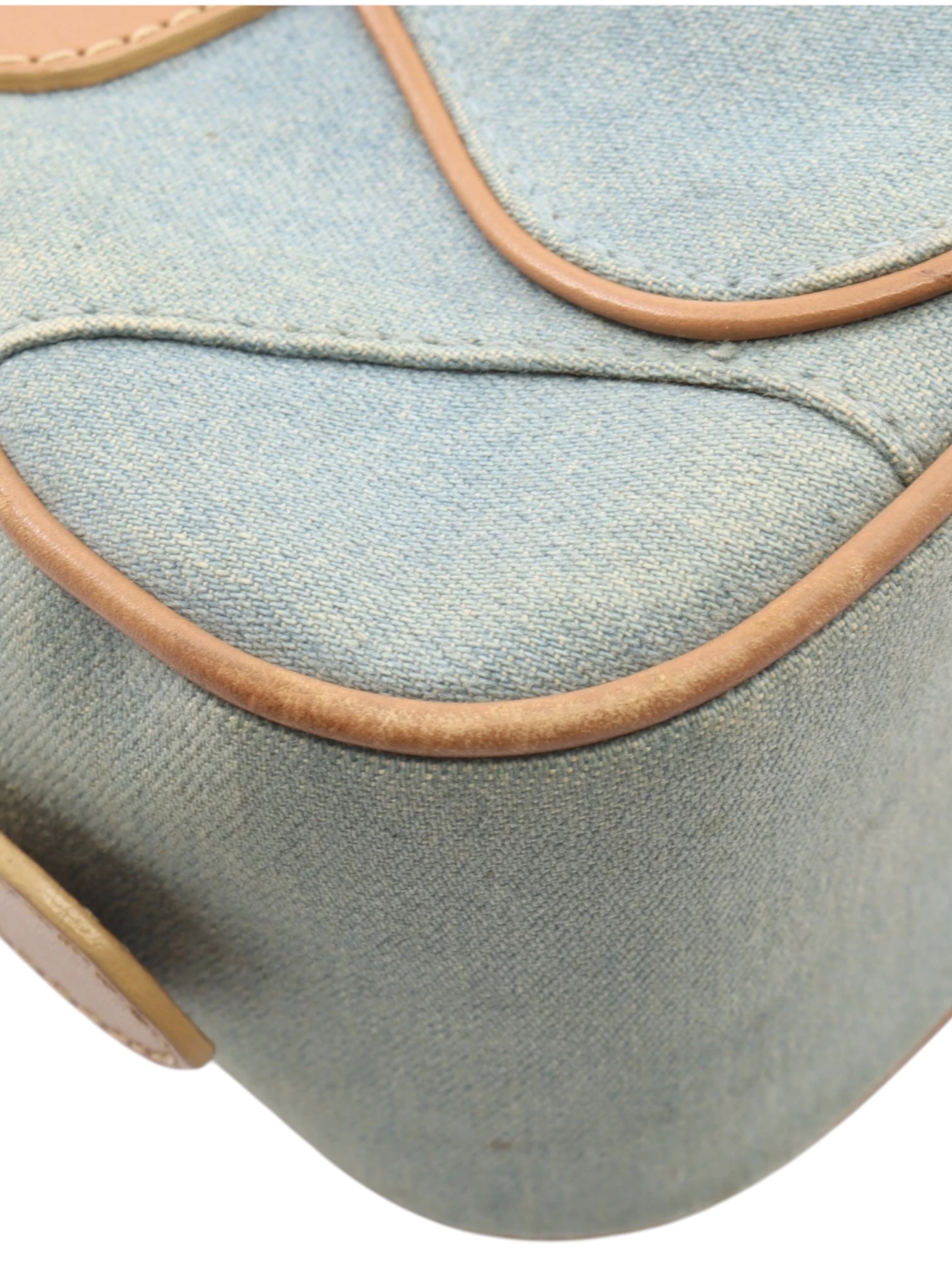 Christian Dior Denim Double Saddle Bowler Bag
