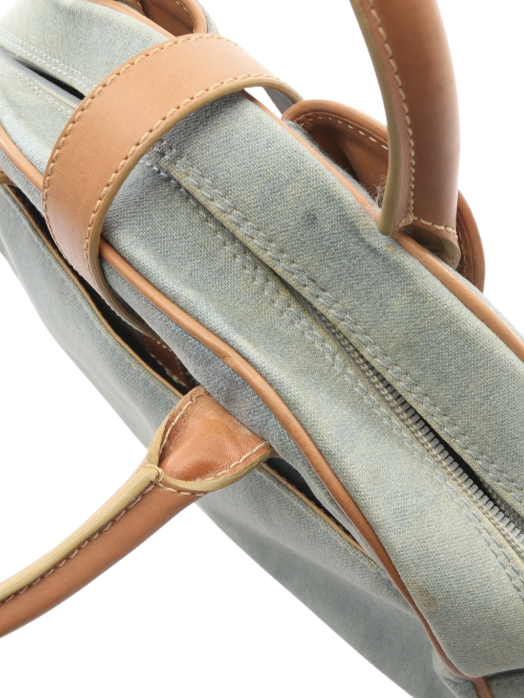 Christian Dior Denim Double Saddle Bowler Bag