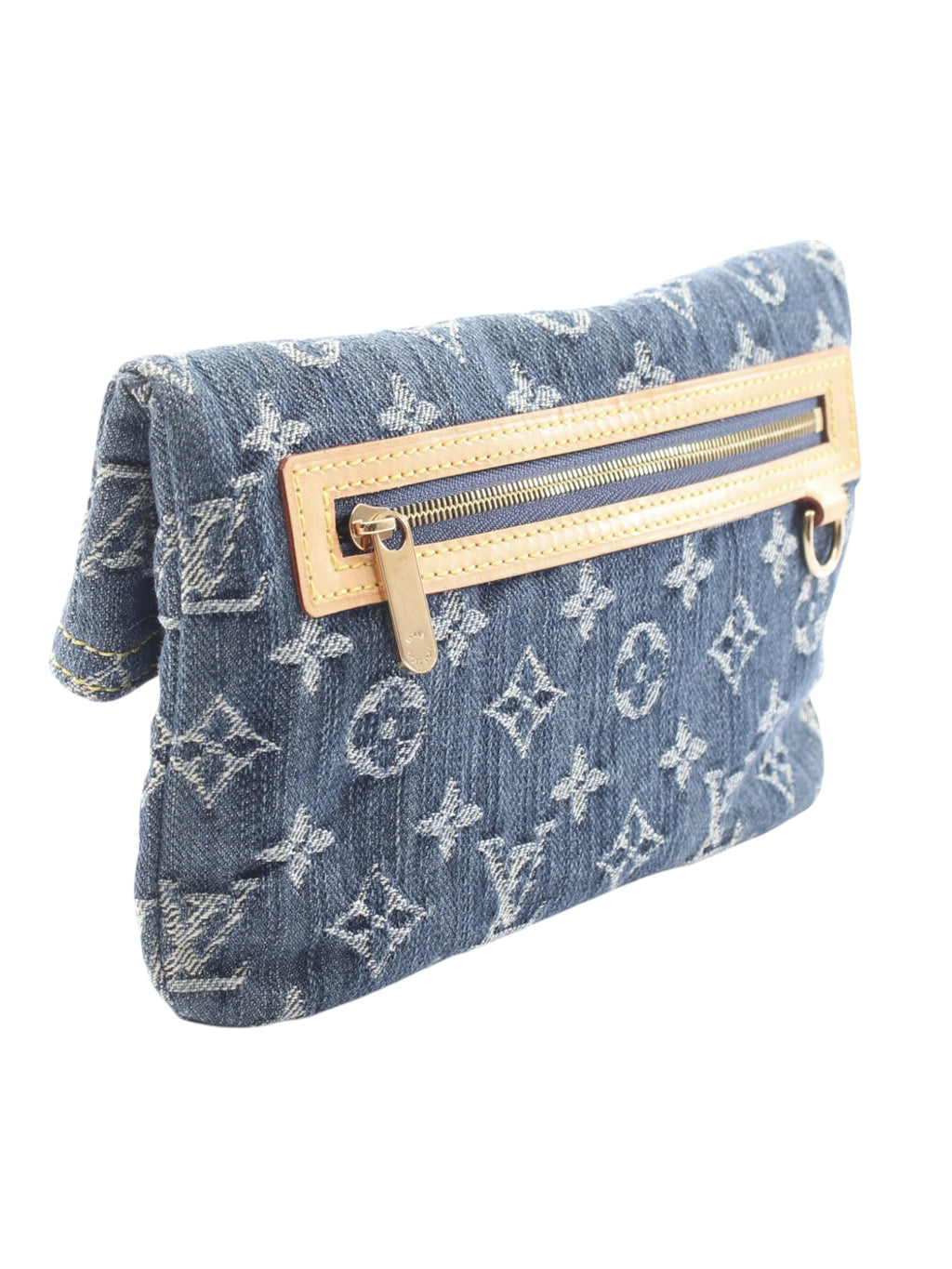 Louis Vuitton Denim Pochette Plat Clutch