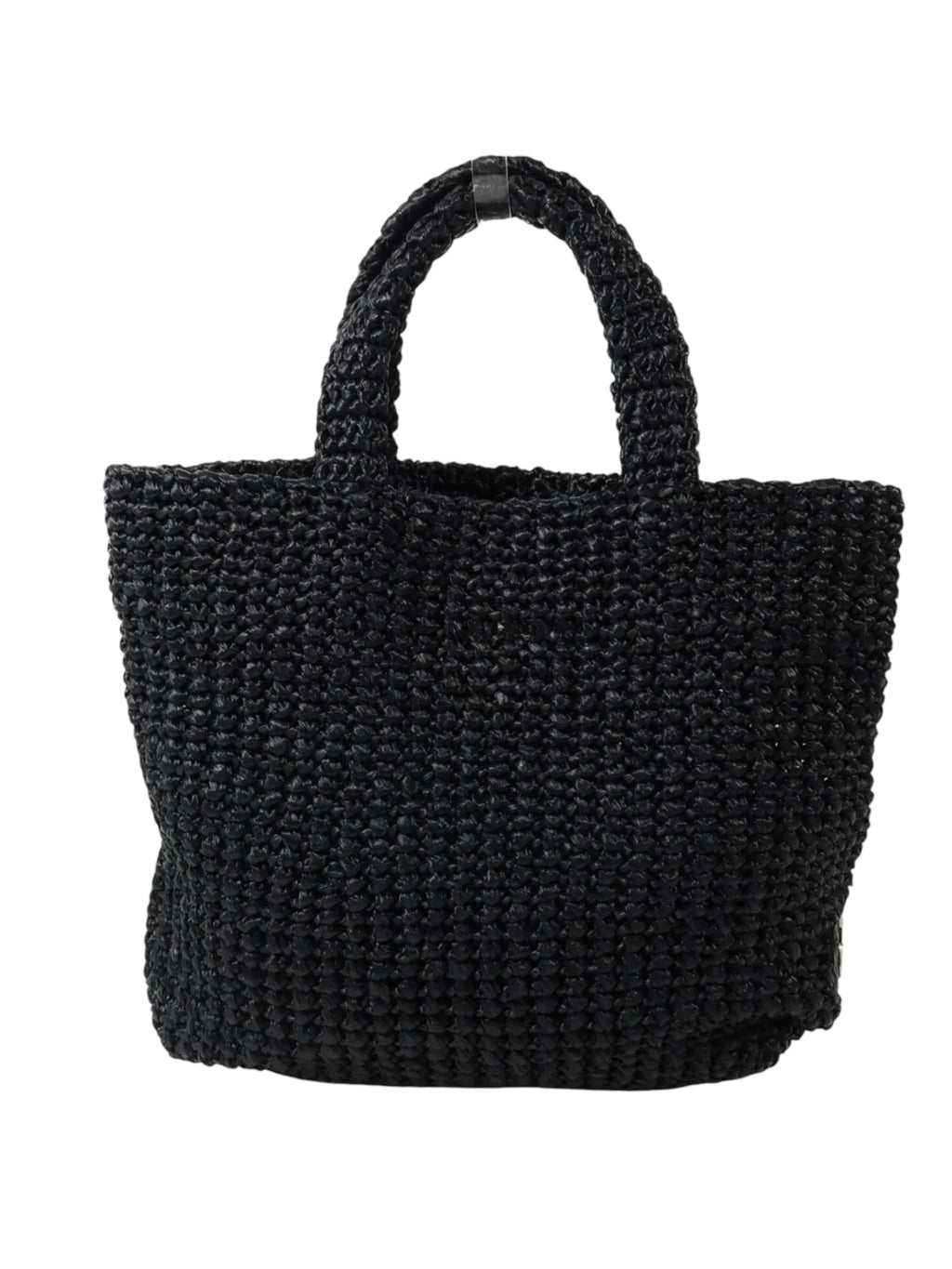 Prada Small Crochet Raffia Tote