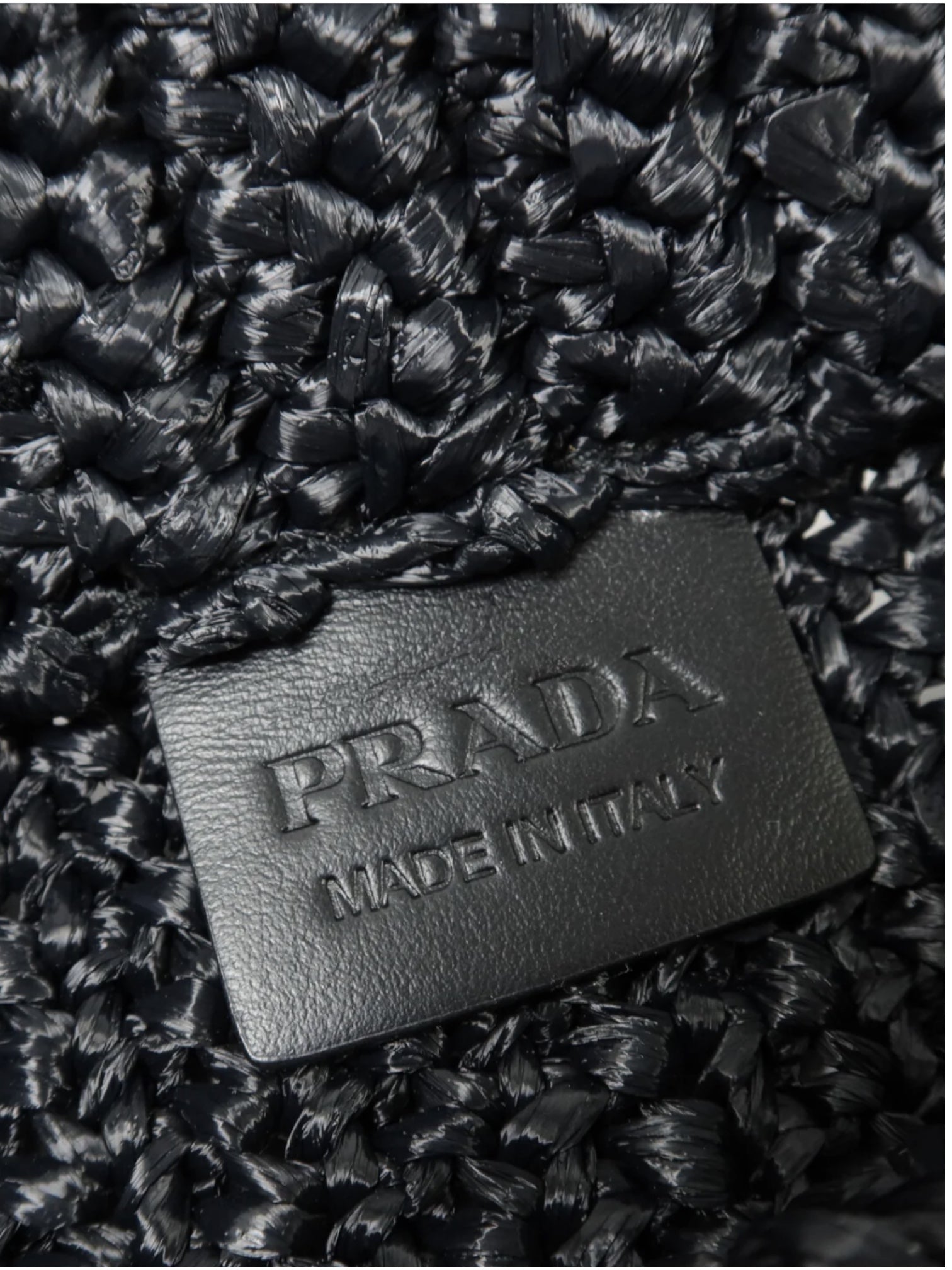 Prada Small Crochet Raffia Tote