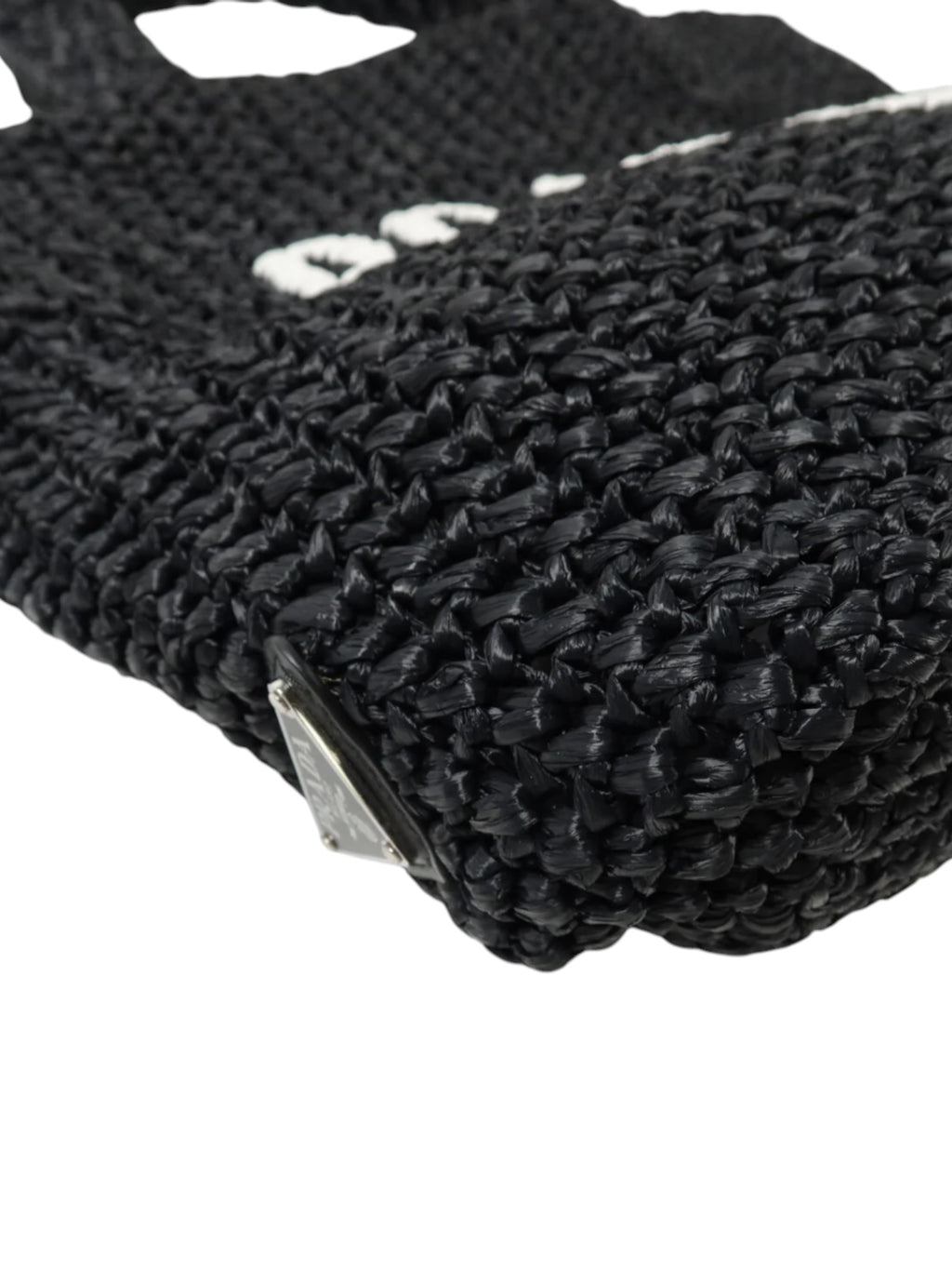 Prada Small Crochet Raffia Tote