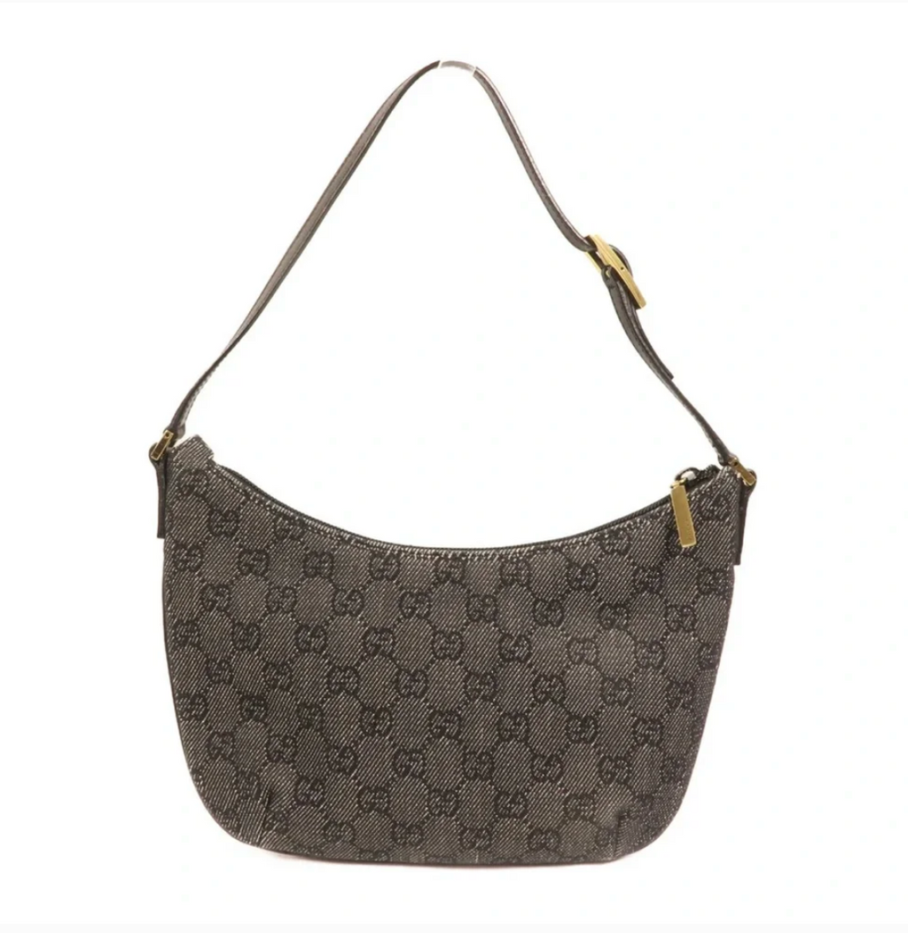 Gucci GG Black Denim Shoulder Bag
