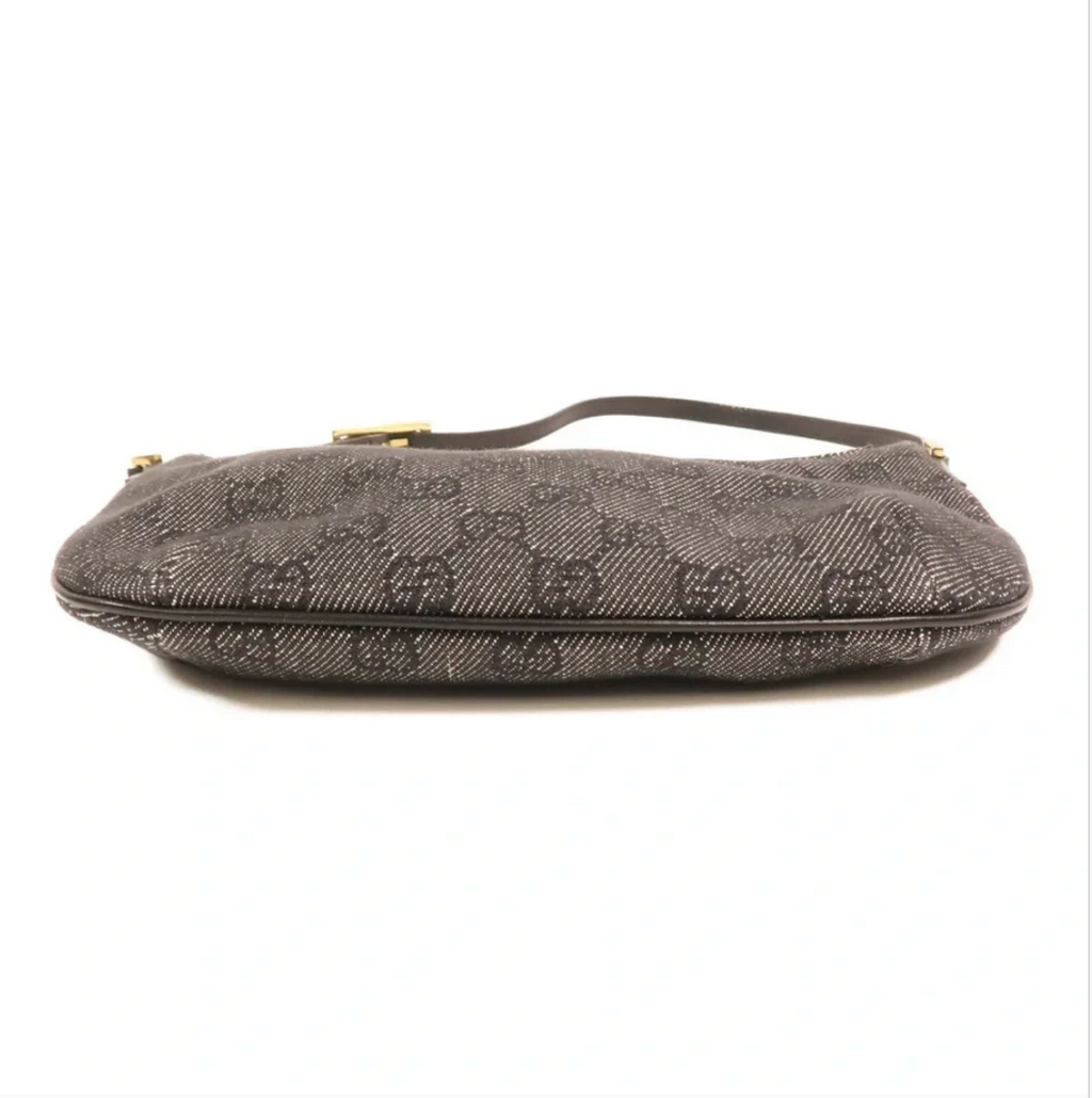 Gucci GG Black Denim Shoulder Bag