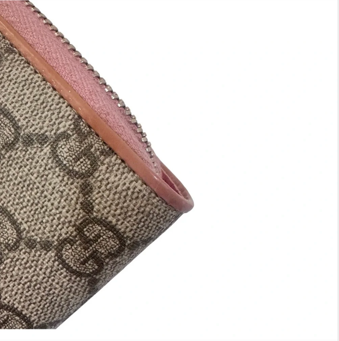 Gucci GG Supreme Ribbon Zippy Wallet