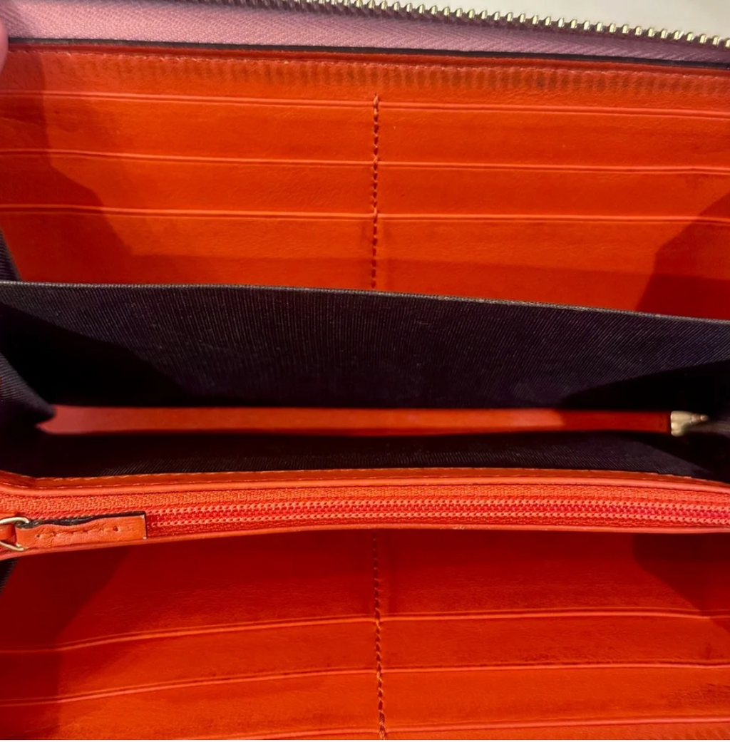 Gucci GG Supreme Ribbon Zippy Wallet