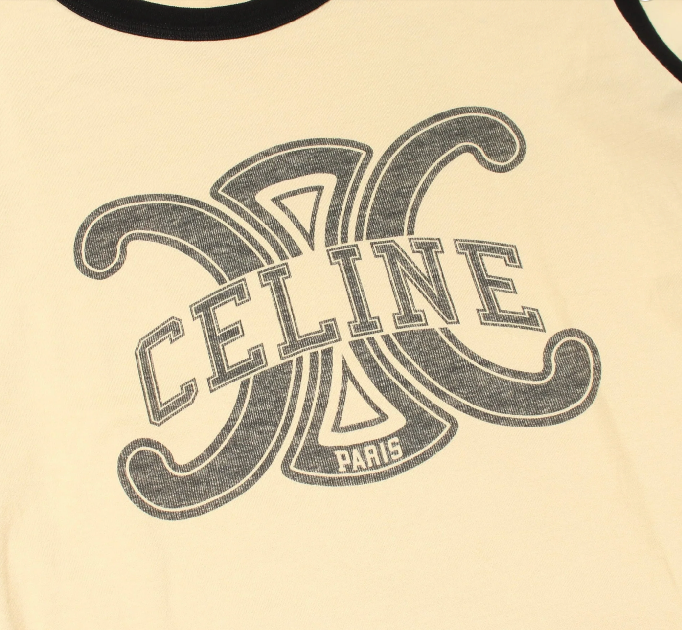 Celine Triomphe Ringer T Shirt