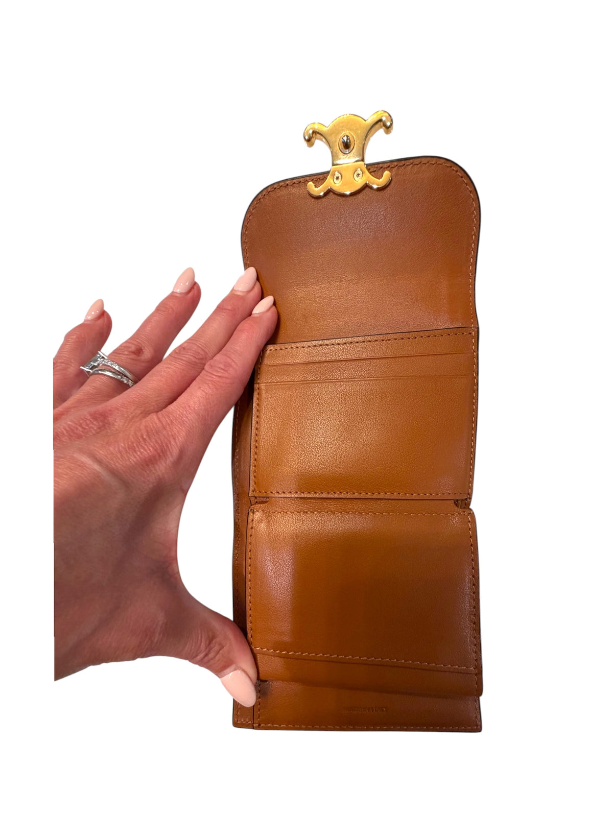Celine Triomphe Trifold Flap Wallet